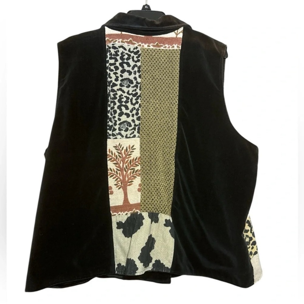 Patchwork Vest With Animal Print Stonebridge Vint… - image 3